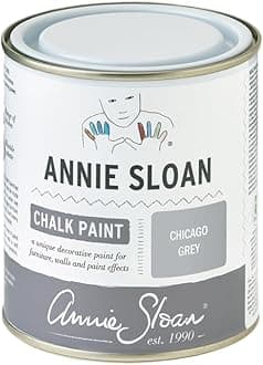 Annie Sloan Chalk Paint® (Chicago Grey, 500 ml/16.9 Fl Oz) a unique decorative paint for furniture, cabinets and home décor with no sanding or priming