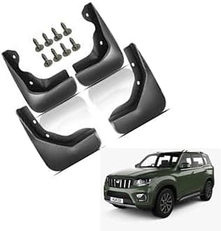 Autokaar OE Type/Box Type Car Mud Flap for Mahindra Scorpio N, Black