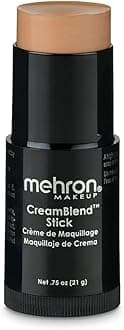 Mehron Makeup CreamBlend Stick | Face Paint, Body Paint, & Foundation Cream Makeup | Body Paint Stick Perfect for Halloween .75 oz (21 g) (Medium 3)