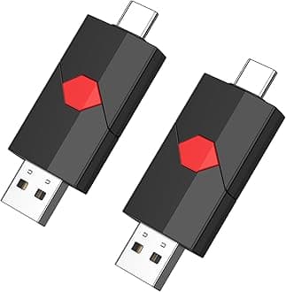 Aiibe 128GB USB C Flash Drive 2 Pack Type C + USBA 128GB USB Drives Push-Pull USB2.0 Memory Stick Thumb Drive for iPhone 15 Android Phones Tablet Computer (2 Pack)
