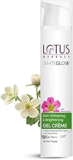 Lotus Herbals WhiteGlow Skin Whitening And Brightening Gel, Face Cream with SPF-25, for all skin types, 75 Gms