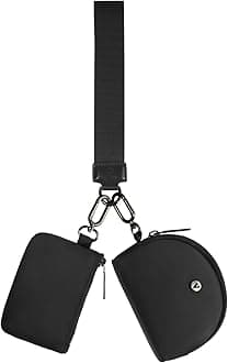 KeyChain Wallet Wristlet Wallets For Women Mini Zip Dual Pouch Wristlet