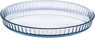 Prep & Bake Glass Fluted Flan Tart Dish - High Heat Resistance Borosilicate Glass - 27.8 x 3.5 cm, 1.4 litres