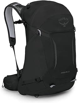 Osprey Hikelite Unisex Backpack, 28L, Black, M/L