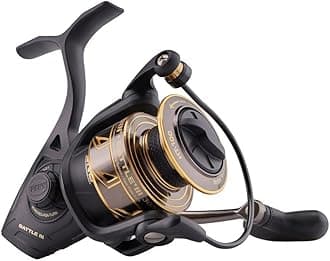 PENN Battle Spinning Reel Kit, Size 5000, Includes Reel Cover and Spare Anodized Aluminum Spool, Right/Left Handle Position, HT-100 Front Drag System