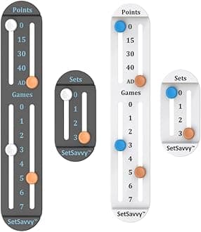 Tennis Score Keeper for Racket and Paddle, Tennis Score Counter, Easy-to-Mount Point Tracker for Recording Points, Games, and Sets, Featherweight Score Keeping Device, 2g