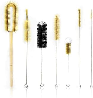ULAB Scientific Lab Cleaning Brush Set, 7 Sizes for Different use, one Beaker Brush, one Buret Brush, one Cylinder Brush, Four Tube Brushes, UCB1001