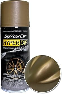 com HyperDip Paint - Can of Sprayable Automotive Dip Coat - Removable Peelable Paint Protection for Cars - Bronze Gold Satin Coat Spray