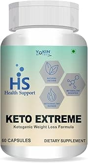 Vokin Biotech Keto Extreme Ketogenic Weight Loss Formula with Garcinia Cambogia Extract Fat Burner | Metabolism Booster (60 Capsules)