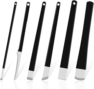 LOPHE 6 Pcs Pedicure Knife Set, Professional Podiatrist Toenail Clippers, Stainless Steel Pedicure Knife Dead Skin Corn Foot Callus Remover, Ingrown Toenail Treatment Tools for Men Women, Black