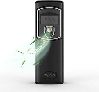 SVAVO Automatic Air Freshener Dispenser - Wall Mounted/Free Standing Auto Aerosol Spray Dispenser Programmable Fragrance Dispenser for Indoor-Bedroom, Hotel, Office, Commercial Place, Black