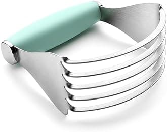 Spring Chef XL Stainless Steel Pastry Cutter Tool for Baking - Heavy Duty Dough Blender - Butter & Dough Cutter Tool with Sharp Blades - Pastry Blender for Easy Mixing - Dishwasher Safe - Mint