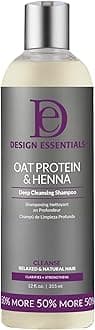 Design Essentials Oat Protein & Henna Deep Cleansing Shampoo, to Clarify, Strengthen, and Add Volume for All Hair Types, 12 Fl Oz.