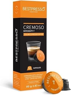 Coffee capsules compatible with Starbucks Verismo, Caffitaly, CBTL, K-fee systems 80 Pods (Cremoso)