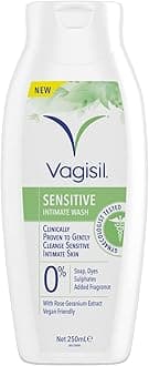 Vagisil Sensitive Intimate Wash for Women, Gently Cleanses Sensitive Skin, pH Balanced, Soap Free Dye Free & Fragrance Free, 250ml
