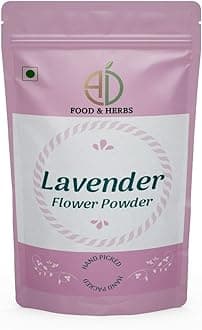 Organic Lavender Flower Powder Aromatic Edible for Homemade Lattes, Tea Blends, Bath Salts, Gifts, Crafts (20 Gms)
