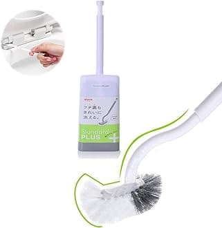 Marbarsse Bathroom Toilet Bowl Brush and Holder, Curved Design Toilet Brush for Deep Cleaning Under Rim, Best Toilet Brush Set, Easy Handy CompactToilet BowlCleaner Brush for Bathroom, 1 Pack
