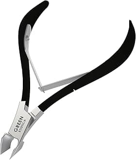 Professional Cuticle Trimmer Nail Cuticle Cutter Stainless Steel Cuticle Nippers with Sharp Blades of Cuticle Remover Clippers Manicure Tools Double Spring for Nail Care Pedicure Nail Tools (Black)