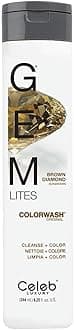 Celeb Luxury Gem Lites Colorwash, Professional Semi-Permanent Hair Color Depositing Shampoo, Brown Diamond