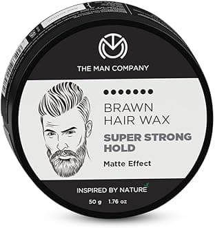 The Man Company Brawn Extra Stronghold Hair Wax for Man | Stylish Pomade Matte Finish | Hair Volumizer | Non - Sticky - 50gm
