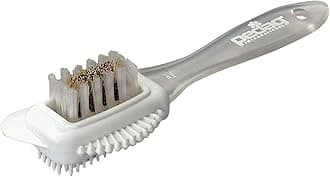 pedag Suede Brush German Made to Gently Clean Suede with Rubber Nylon and Brass Bristles