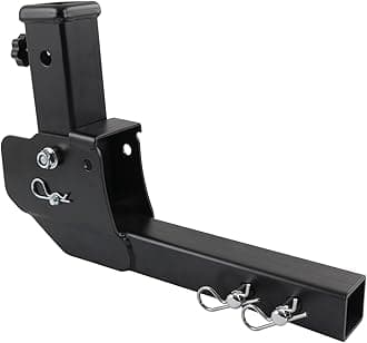 Trailer Hitch Folding 2" Trailer Hitch 500LB Capacity Shank Mount Cargo Wheelchair Carrier Adapter