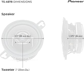Pioneer 3.5 inch 60W 2 Way Coaxial Car Speaker