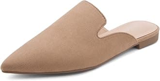 Shoe Land Mules for Women, Slip On Pointed Toe Flats, Womens Mules, Comfortable Backless Loafers for Business Casual, Office, Travel, Walking & Daily Wear, Trendy 2025