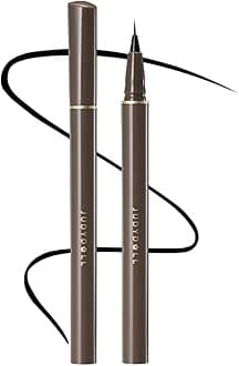 JUDYDOLL Ultra-Fine Liquid Eyeliner - Precision Tip for Wing Line, Smudge-Proof, Quick-Drying, Waterproof, Easy to Get Inner Corner Lined, Hooded Eyes-Friendly (#01 Black)