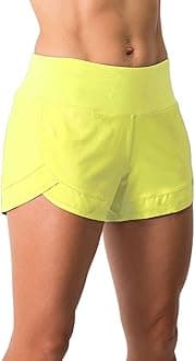 Tough Mode Womens 3" Lightweight Running WOD Volleyball Shorts Workout Mesh Liner Zip Pocket