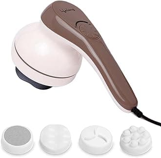 - Lifelong Full Body Massager Machine for Pain Relief | Body & Back Pain Relief Product | Handheld Electric Manipol Mini Massager | 5-Speed Settings | Best Gift for Women & Men (LLM270, Brown)
