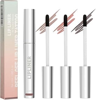 LOPHEPeel Off Lip Stain, 3 x 2.5 ml Durable Tattoo Lip Liner, Long-Lasting Lip Stain for Peeling, Waterproof, Matte Finish