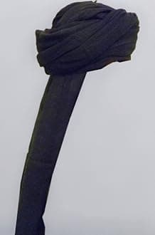 BLACK TURBAN AMAMA CLOTH