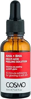Cosmo AHA + BHA Multi Acid Peeling Solution For Glowing & Soft Skin 30ml; For Men & Women; Face Serum; Skins Care; 10 Minutes Exfoliating; Smooth Texture; Pore Cleansing; Oily Skin; Facial; Beauty