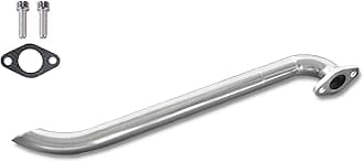 JMCHstore Header Pipe for Lifan 79cc/105cc Engine for Coleman B100 RB100, Mega Moto MMB80 MMB105, Phatmoto Gas Bike, Motovox MBX10 Orxyearth Dirt Kids Mini Bike MMK80 Go Kart (Silver)