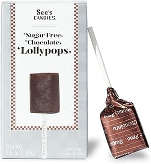 See's Candies 5.6 oz Sugar Free Chocolate Lollypops