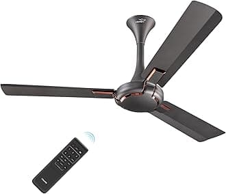 V-Guard Exado Pro ES BLDC Ceiling Fan | Remote Control | Anti Dust Coating | BEE 5 Star Rating | 400 RPM | 100% Copper Motor |1.2 Meter (Choco Brown Matte)