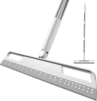 Multifunction Magic Broom, Extended Indoor Detachable,3-in-1 Sweeper Removing Dust Liquid Hair, Adjustable Floor Squeegee,Magic Broom as seen on tv（Gray） ﻿