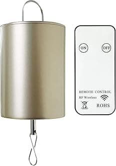 Fonmy Hanging Display Motor 10 RPM Low Speed with Remote for Wind Spinner Ornament Hanging Decor Baby Crib Mobile Battery Operated Motor-Golden Color-Low Speed