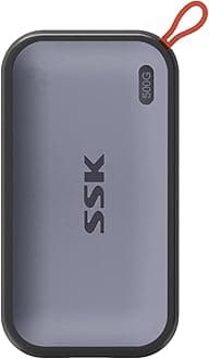 SSK 500GB Portable External NVME SSD, up to 1050MB/s, Extreme Transfer Speed, USB 3.2 Gen 2 Solid State Drive for Type-C Smartphones, PS5, Xbox, Laptop, MacBook/Pro/Air and More