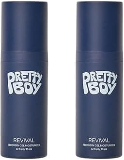 Face Revival Gel Moisturizer For Men - Hydrating Cream That Refreshes Dry Skin, Irritation, & Redness - Supports Anti Aging & Anti Wrinkle - Fragrance Free - 2 Count