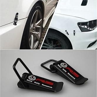 AutoBizarre Rubber Car Bumper Security Hook Lock Clips Kit Quick Release Fasteners R3 Bumper Clips For Car Bumpers, Fenders, Trunk And Hatch Lids Compatible With All Cars (Set Of 2)