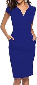 CEASIKERY Women's Business Retro Cocktail Pencil Wear to Work Office Casual Dress