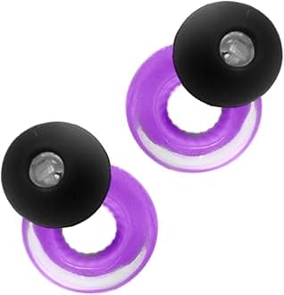 ONOMIE Experience Plus Earplugs Premium Sound Ear plugs Adjustable Noise Reduction Earplugs Loop Travel-Friendly Sound Earplugs (Transparent + Purple)