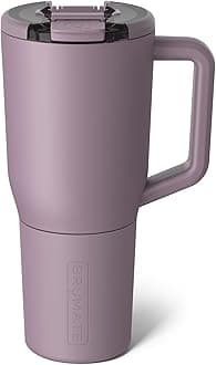 BrüMate Müv 1L Coffee Travel Mug with Handle | 100% Leakproof Thermal Cup for Hot & Cold Drinks | Stainless Steel Insulated Flask | Reusable Tumbler for Commuting & Outdoors (Lilac Dusk)