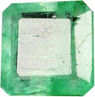 Egl Certified Gorgeous Natural Green Emerald (7.70 Carat) Square Cut Loose Gemstone AO-515