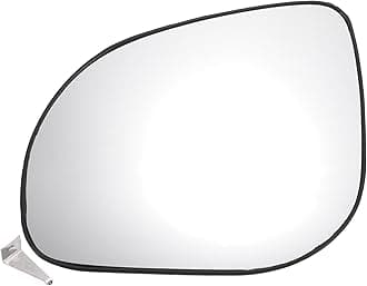 X AUTOHAUX Car Rearview Left Side Mirror Glass Replacement W/Backing Plate Heated White Glass for KIA Picanto 2007-2011