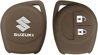 AUTOFRILL Silicone Car Key Cover for Maruti Suzuki Baleno, Grand Vitara, XL6, Swift, Brezza, Ertiga, Dzire, Celerio, Ciaz, SX4, Ignis, S Presso, S Cross, Fronx 2 Button Key Cover (Dark Brown)