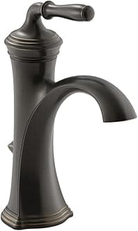 KOHLER K-193-4-2BZ Devonshire® Single-Handle Bathroom Sink Faucet, 1-Hole Installation, Bathroom Faucets with Metal Drain, 1.2 GPM, Oil Rubbed Bronze