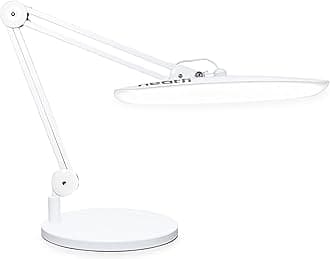 Neatfi XL 2200 Lumens 24W LED Desk Lamp | Home Office & Crafts Use | 20-Inch Wide Head (White, Non-CCT with Base)